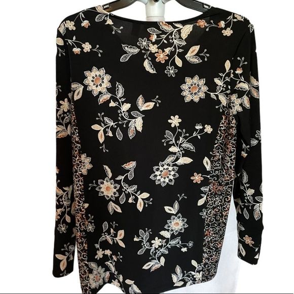 QVC Susan Graver Floral Blouse, Small - Picture 2 of 2